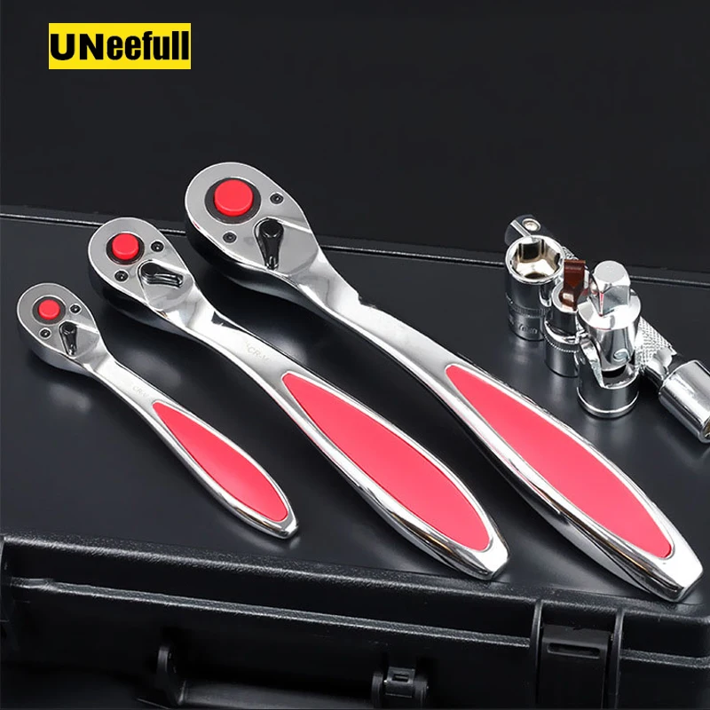 

UNeefull 1/2",3/8" Driver Ratchet Wrench Set For Wrench Socket,72 Teeth Ratchet Quick Wrench Spanner Repair Hand AUTO,Bike Tool