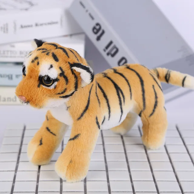about 26cm simulation tiger plush toy cute cartoon tiger soft doll baby