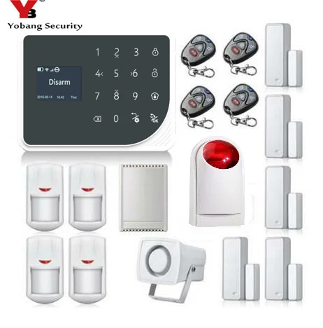 YoBang Security Wireless WIFI GSM GPRS Home Security font b Alarm b font System English Spanish
