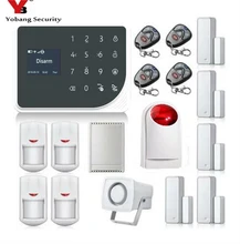 YoBang Security Wireless WIFI GSM GPRS Home Security Alarm System English Spanish Netherland Voice Application+PIR Motion Sensor