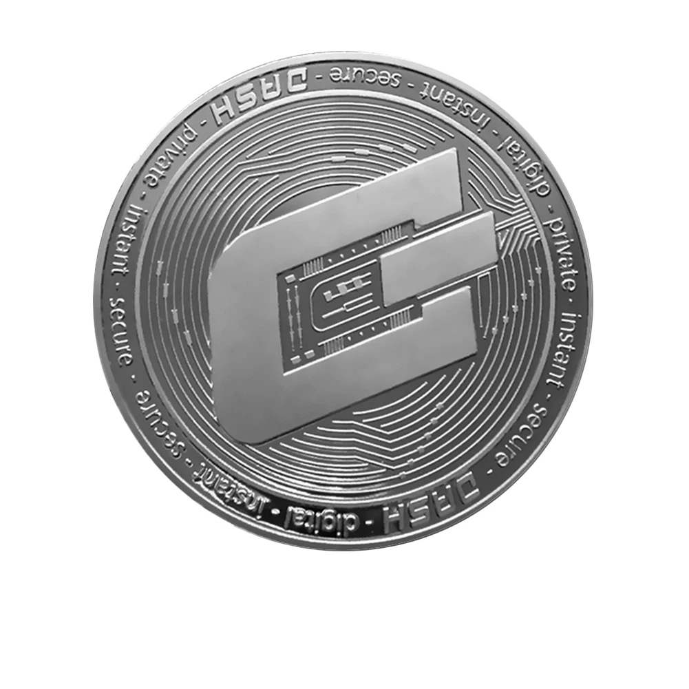 Коллекционные монеты Bitcoin эфириум/Litecoin/Dash/Ripple монета 5 видов памятной монеты Прямая поставка - Цвет: Dash Coin