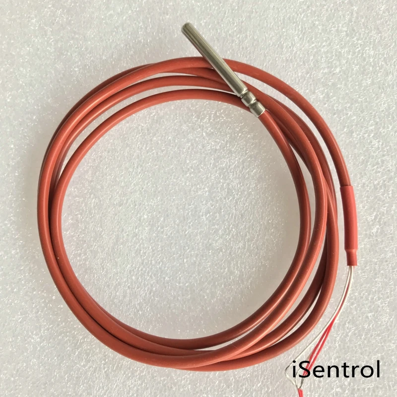 

4 Wire PT1000 Temperature Sensor 4 Wire with Silicone Gel Coated 1.5 Meters Probe 45mm*5mm -50-180 centigrade