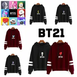 XINTOCH BT21 плюшевые игрушки толстовки милые животные кукла узор Kpop Kawaii Bts толстовки Рождественский подарок для детей Прямая доставка