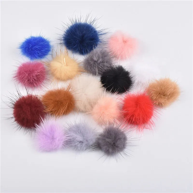 

High-quality 3cm Plush Ball Shoes Clothes Baby Hairpins Rings Earrings Fitting Sewing Supplies Craf Flowers Ball