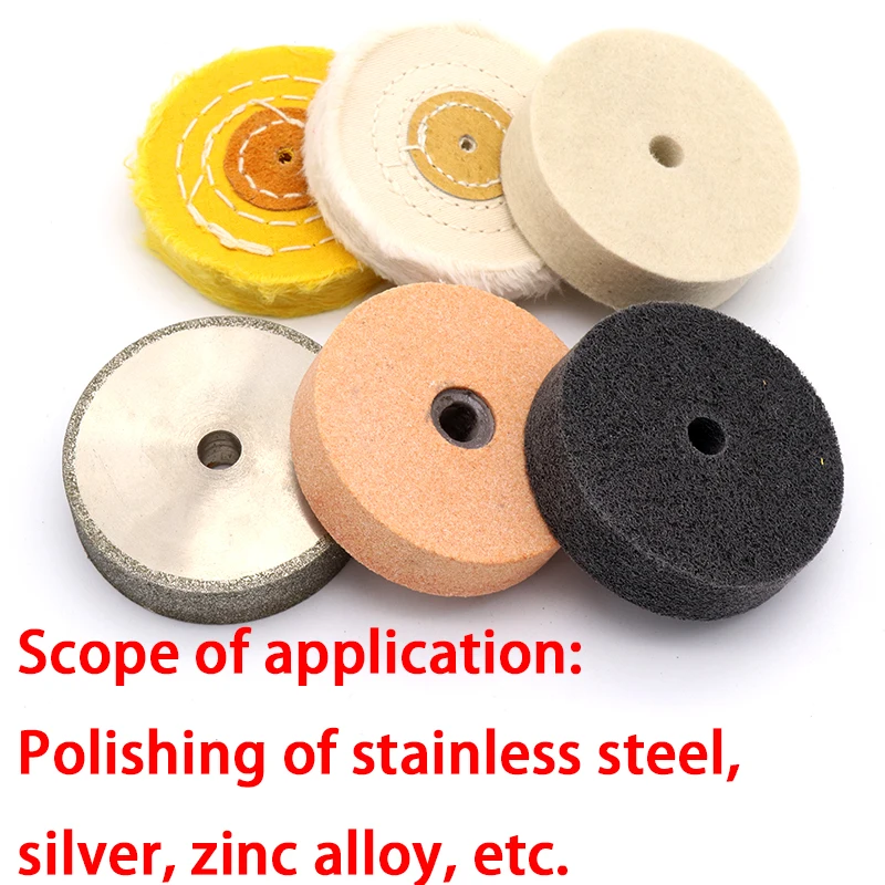 1 pz 75mm Nylon/fibra/lana lucidatura ruota tampone tampone disco abrasivo pietra giada strumenti abrasivi lucidati per la lavorazione dei metalli