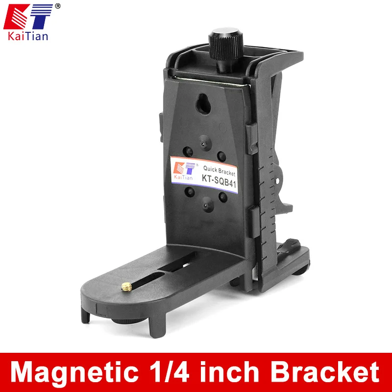 

KaiTian Bracket for Laser Level Magnetic Bracket 1/4 inch Quick Extension Rod Adjustable Power Vertical Horizontal Lines level