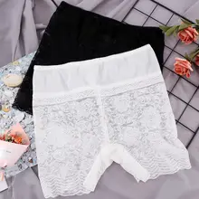 Женские кружевные безопасные Короткие штаны для девушек, хит лета, под юбку, анти-Экспозиционные колготки, сексуальное дышащее нижнее белье с высокой талией