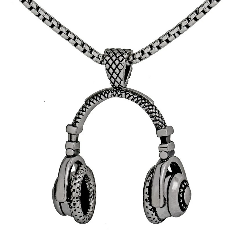 Buy Music Headphone Pendant Necklaces Stainless Steel