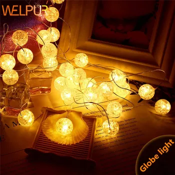 Led Fairy String Lights Zilveren Lijn Warm Wit Aa Batterij/Usb Voeding Voor Bruiloft Vakantie Decoratie Globe lichten