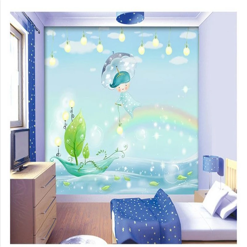 Téléchargement gratuit Images Beibehang Personnalise 3d Enfants Papier Peint Arc En Ciel Nuit actualisé par