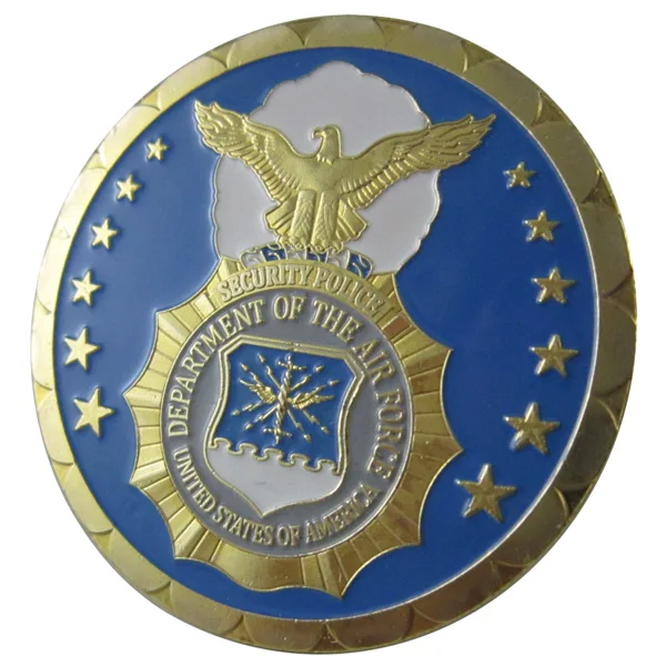 

UNITED STATES AIR FORCE (USAF) SECURITY POLICE Gold Plated Challenge Coin/Medal 1059#