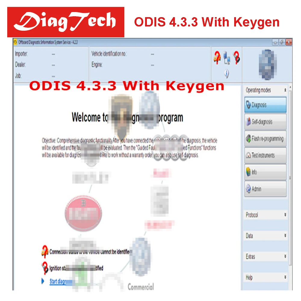 Диагностический прибор ODIS v4.3 3 для автомобиля с бесплатной лицензионной системой