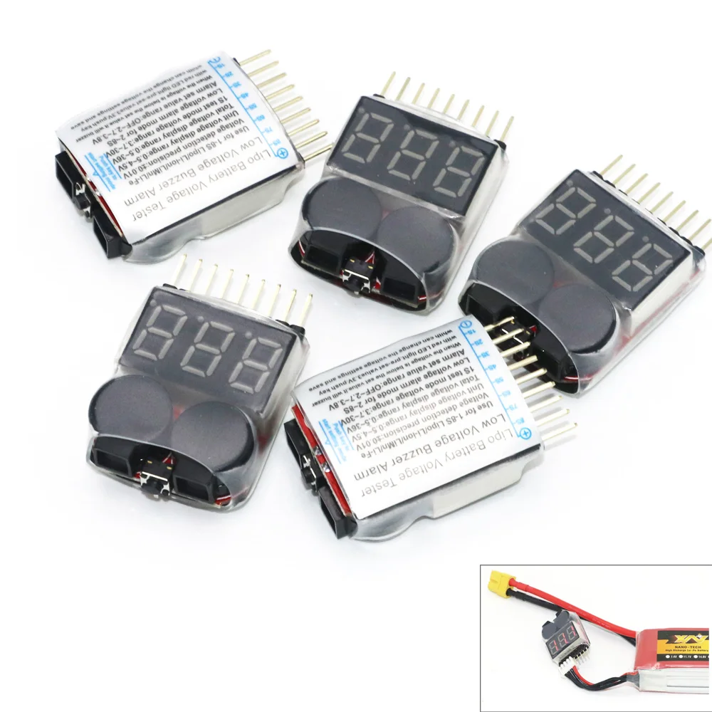 2 в 1 тестер напряжения батареи Lipo/li ion/Fe 100 шт./лот 8S низковольтный зуммер звуковой