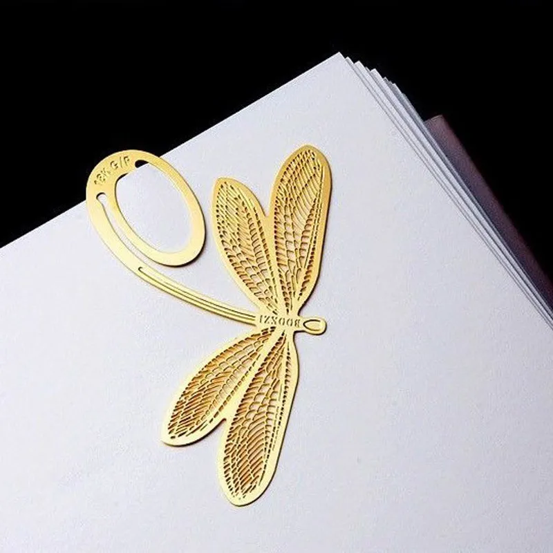 

2Pcs Book Magazine Label Mark Kid Reading Bookmark Butterfly Metal Clip