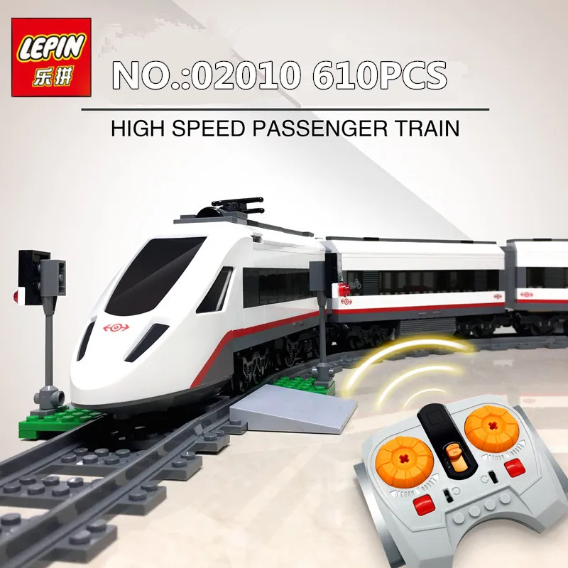 610Pcs Lepin 02010 The High-speed Passenger Train Remote-control Trucks Set Building Blocks Bricks Kits Toys Compatible 60051 block-set : image 610Pcs Lepin 02010 The High-speed Passenger Train Remote-control Trucks Set Building Blocks Bricks Kits Toys Compatible 60051 block-set