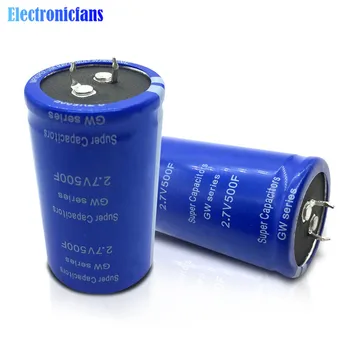 

2.7V 500F Super Capacitor 2.7v500f Can Be Used As Vehicle Rectifier Low Temperature Starting Capacitor Blue