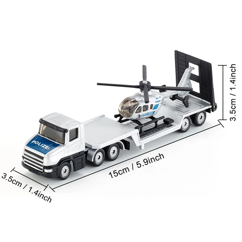 SIKU имитация сплава грузовик игрушечный трейлер транспортер грузовик модель металлический Вертолет игрушка Дети игрушки самолет