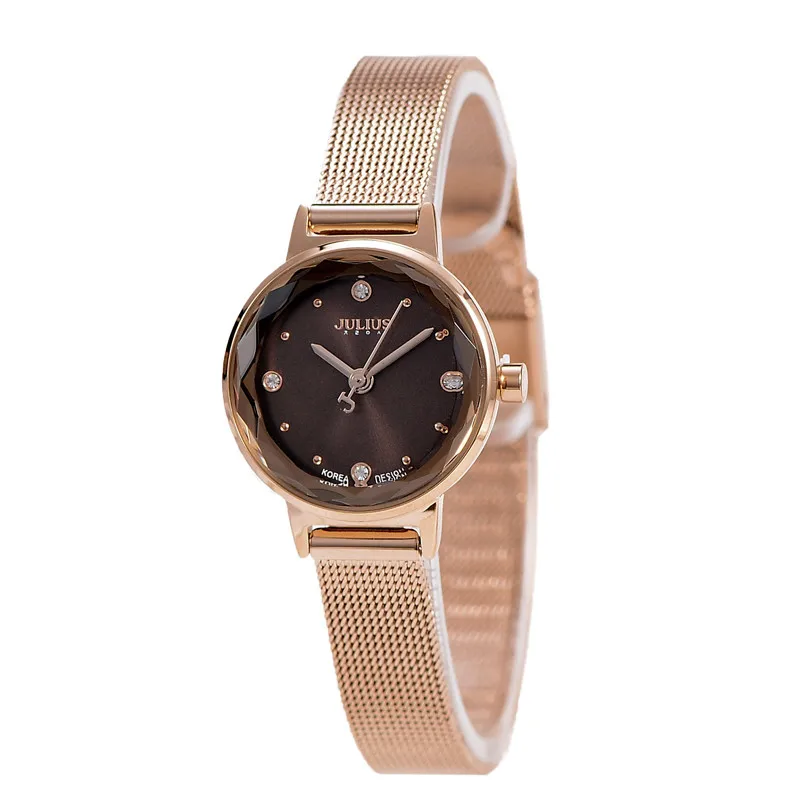 

Julius women quartz watch waterproof Retro Simple vocational steel chain crystal high quality Romantic stereo brand watches 005