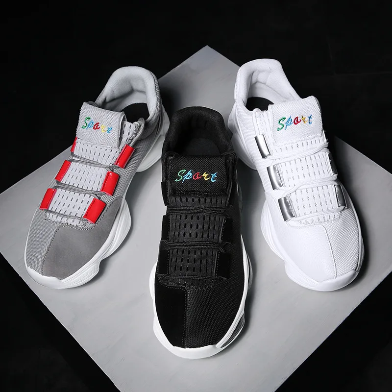 

sneakers men Fall 2018 New Air-permeable Flying-weaving Mesh Running Shoes Outdoor Slip-proof Portable Men's Shoes size39-44