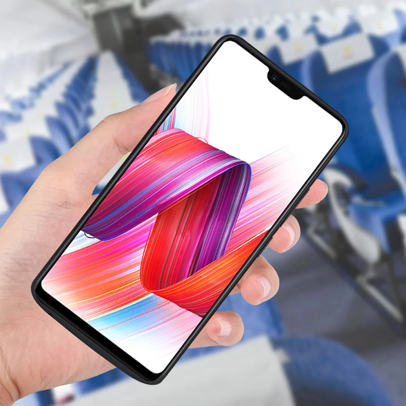 

For OPPO 2018 R15Pro 6500mAh Battery Case TPU Frame Protective Charger Extended Power Bank Charging for OPPO R15