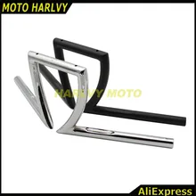 Универсальный черный хром " Drag руль Z Bars 8-3/4" Rise для Harley кастом Чоппер Dyna Sportster Honda Suzuki Kawasaki