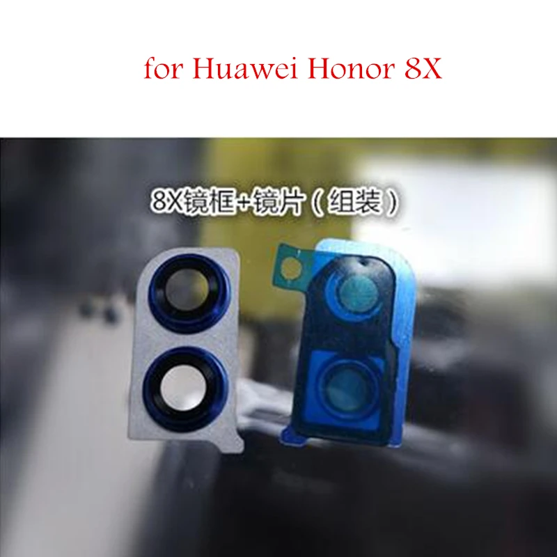 for Huawei Honor 8X Back Rear Camera Glass Lens with Frame