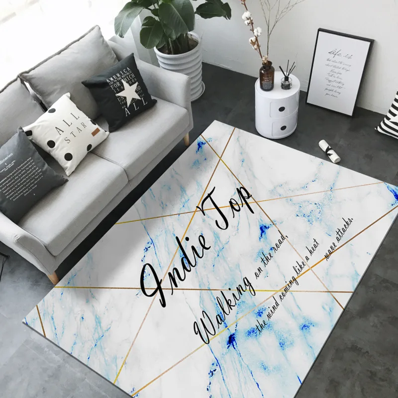 

Ins fashion pop carpet Living room bedroom pink Marble lines carpet 3D Moon space Non-slip mat velvet printed rug customize