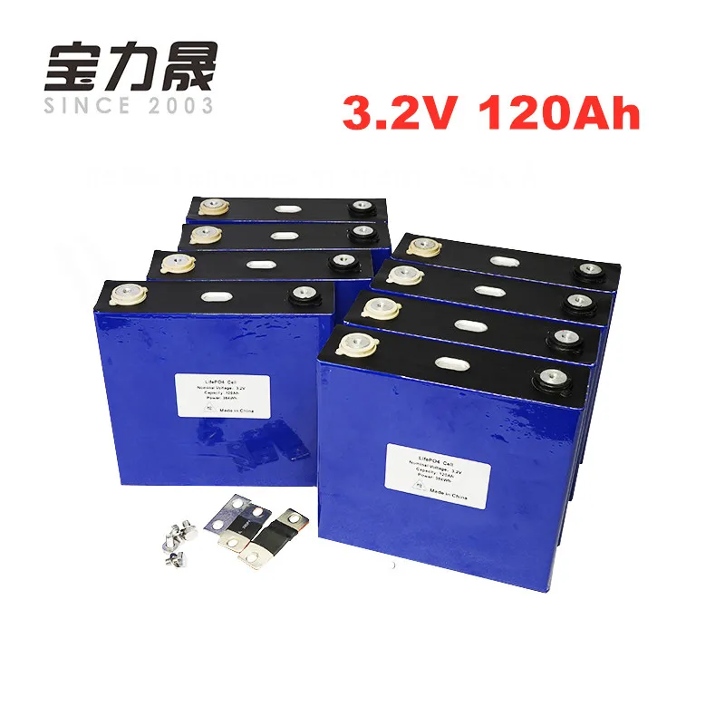 8 шт. 3 2 В 120Ah lifepo4 аккумулятор 12 24v120ah 4000 раз 3C 360A солнечное хранилище RV E Bike для