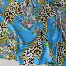 Африканская Цветочная леопардовая Лоскутная Ткань Атласная печатная ткань Tissu