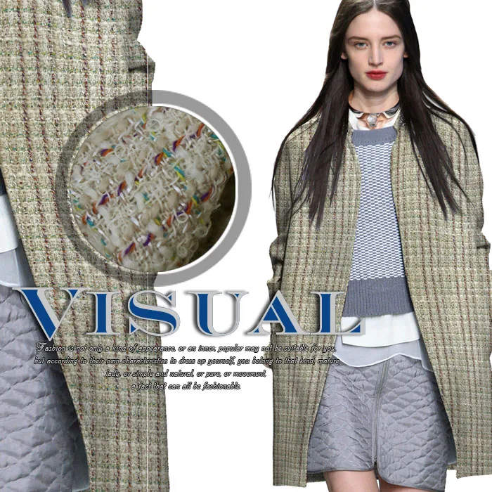 free shipping! fashion wool chemical fiber blend woven fabric material skirt dress jacket coat