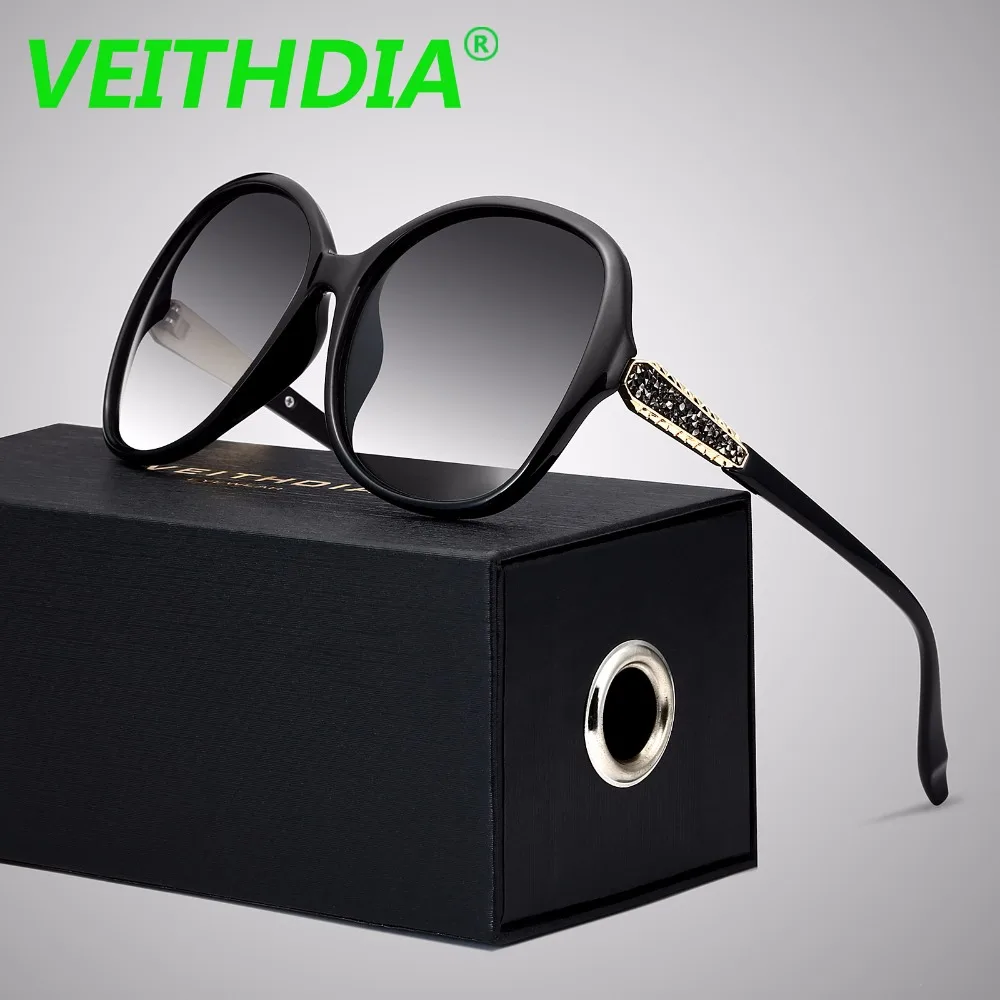

VEITHDIA Retro Womens Sunglasses Polarized Female Luxury Crystal Ladies Brand Designer Sun Glasses Eyewear For Women