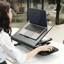 Стоячий компьютерный стол может быть поднят и понижен стоячий воротник-стойка с подставкой для ноутбука складной стол