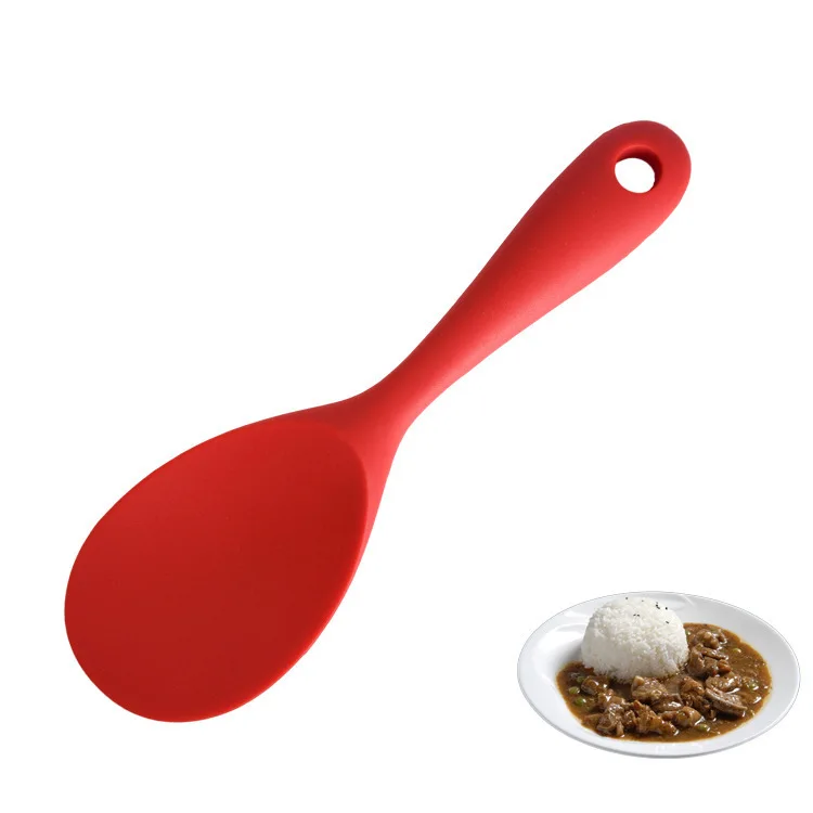 

Silicone Non-stick Pot Rice Scoop Meal Spoon Kitchen Utensils