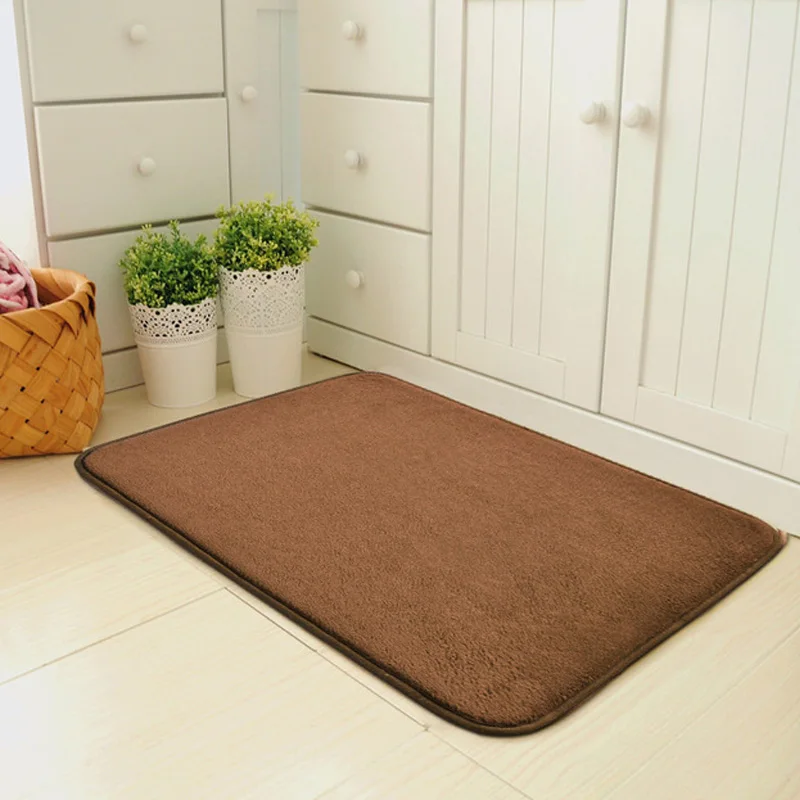 

Simple Soild Magic Non Slip Door Mat Dirts Trapper Indoor Super Absorbent Doormat @LS FE14