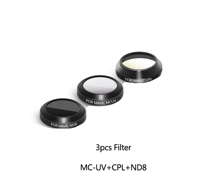 Набор фильтров с многослойным покрытием для DJI Mavic Pro Platinum Drone Quadcopter UV CPL ND4 ND8 ND16 ND32 Фильтры Аксессуары - Цвет: UV CPL ND8