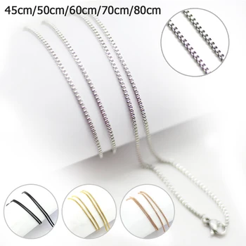 

Newest 10pcs 1.5mm Width 316 Stainless Steel Chain Necklace For Pendant Jewelry Diffuser Locket Chains For Women Men Jewelry
