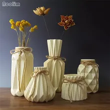 NOOLIM, керамическая ваза для цветов в скандинавском стиле, современная, Минималистичная, креативная, для гостиной, ваза с сушеными цветами, контейнер