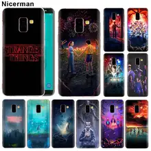 Silicona transparente Capa para Samsung Galaxy J8 J6 J4 Plus 2018 A50 A70 A80 Nota 8 9 de la cubierta del TPU del cartel de stranger things suave