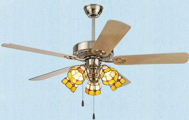 European fashion bedroom lamp fan Mediterranean style ...