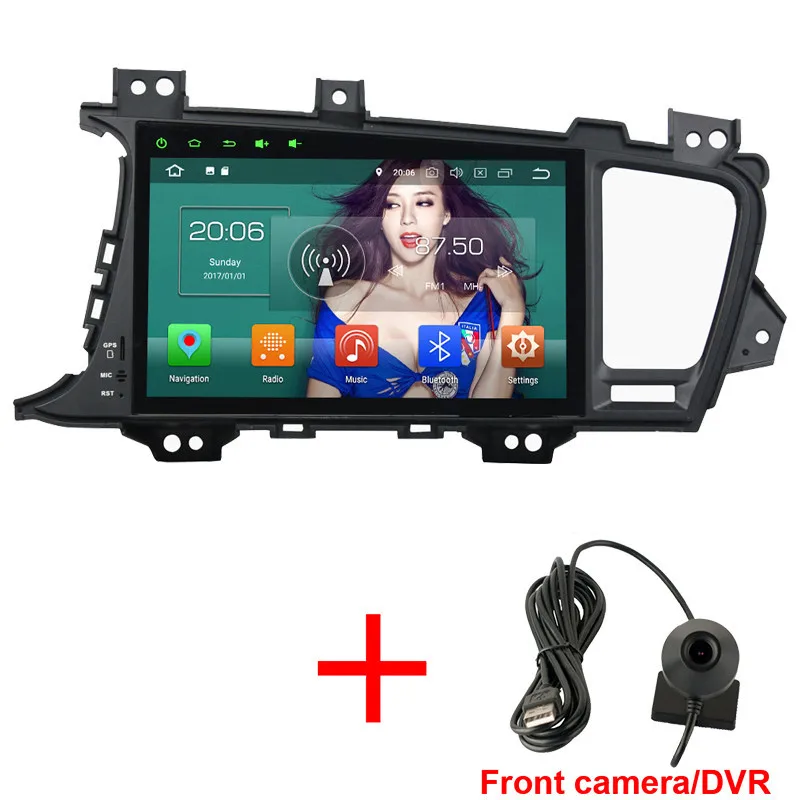Radio x USB DVR KLYDE " ips Android 8,0 4G wifi Восьмиядерный 4 Гб ОЗУ 32 Гб ПЗУ BT автомобильный DVD мультимедийный плеер стерео для Kia K5 Optima 2011 2012 2013 - Цвет: Radio x USB DVR