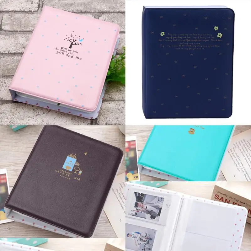 

64 Pockets 16 Pages Cartoon Photo Album Korean Style Foldout Instax Mini Album Image Picture Photo Storage Album Home Decor