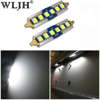 

WLJH 2x Canbus No Error Car Led Bulb 6418 38mm 39mm C5W Interior External Light Courtesy Glove Box Reading Trunk License Lamp
