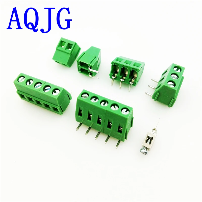 

50PCS 5.08MM KF128 90 degree PCB Universal Screw Terminal Blocks Connector 2p/3p/4pin Poles KF128R 7.62 Straight Pin Copper AQJG