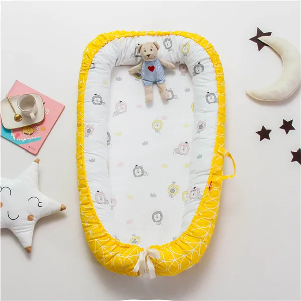 Baby Nest Bed Crib Travel Bed Cot for Children Infant Kids Cotton Cradle Newborn Bumper - Цвет: C5