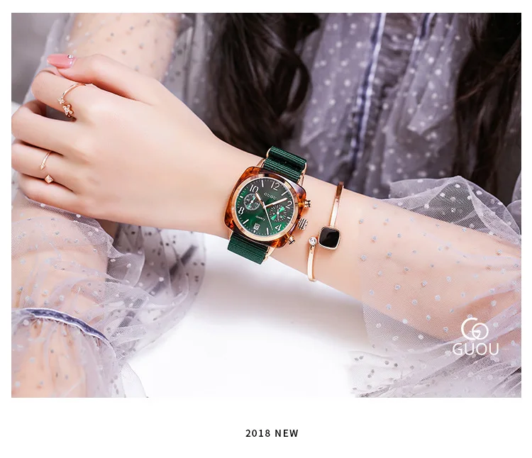 Новые квадратные женские часы с большим циферблатом кварцевые часы женские водонепроницаемые повседневные наручные часы женские нейлоновые ремешок женские часы Прямая поставка