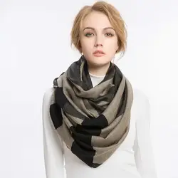 Для женщин зимний шарф 2016 фирменные клетчатые шарф новый дизайнер кашемир основной Платки женские шарфы большой Размеры шали
