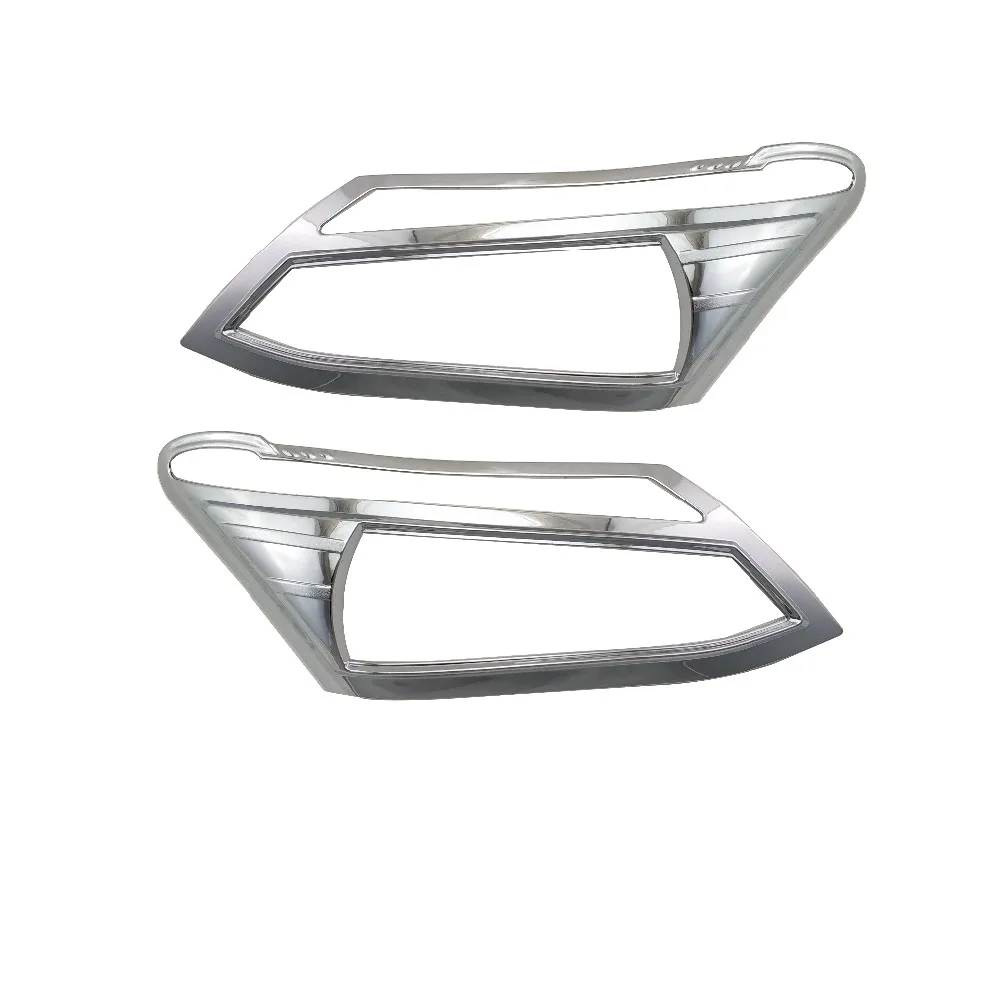 Высокое качество головной свет лампы Крышка отделка 2 шт. для Isuzu D-Max 2012 Рамка протектор стикер автомобиля Стайлинг аксессуар
