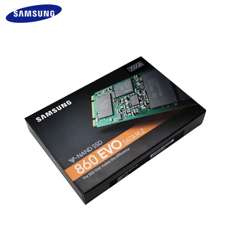 samsung 860 EVO M.2 SATAIII Твердотельный накопитель 250 г 500 г, размеры для возраста от 1 Скорость до 520 МБ/с. V-NAND Технология Интерфейс M.2(2280