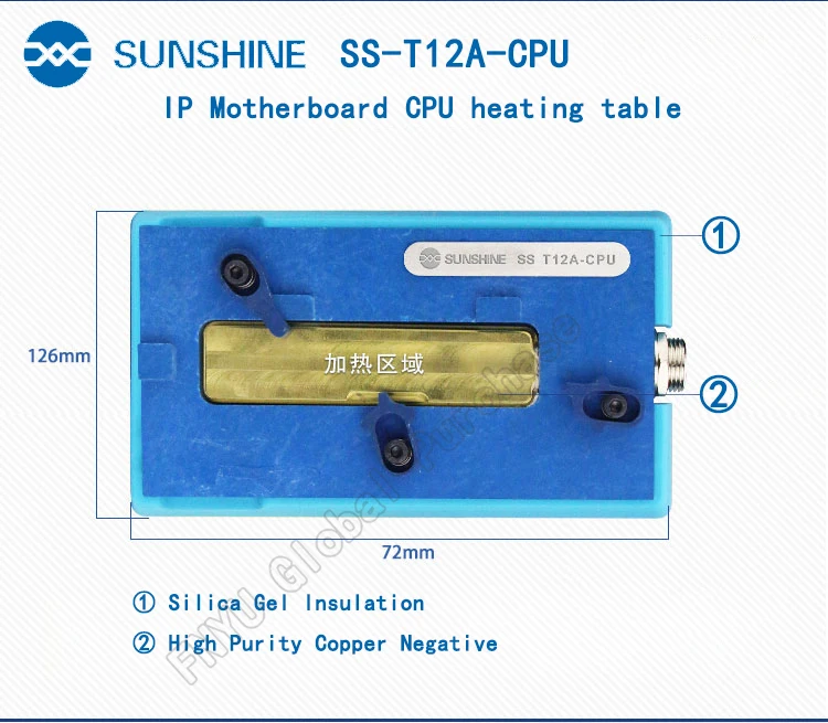 SUNSHINE SS-T12A паяльная станция комплект инструмент для ремонта материнской платы для iPhone 6 7 8 X XS мобильный телефон процессор NAND Отопление ремонт