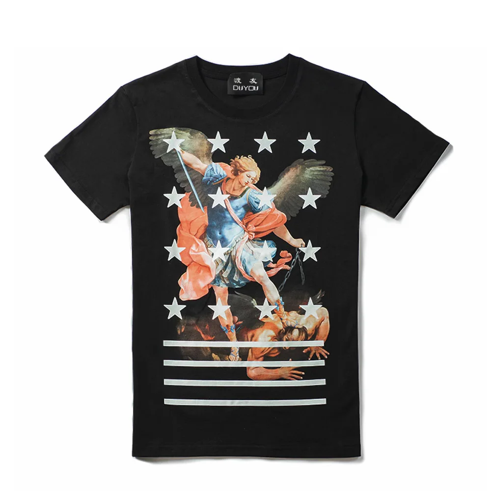 

DUYOU Men Women Tshirt Crewneck Short Sleeve Tee Shirt Men Printed Tops For Men Camisetas Hombre Casual T-Shirt Male DY28874